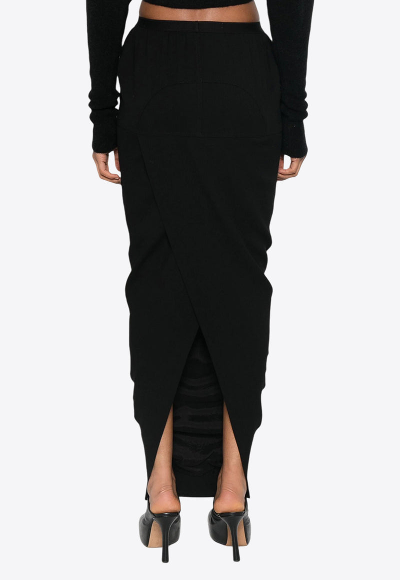 Rick Owens Pillar Wrap Maxi Skirt Black RO02D3383WA_09