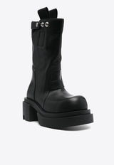 Rick Owens Porterville 60 Mid-Calf Leather Bogun Boots Black RO02D3876LOO_09