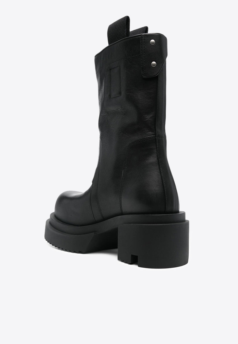 Rick Owens Porterville 60 Mid-Calf Leather Bogun Boots Black RO02D3876LOO_09