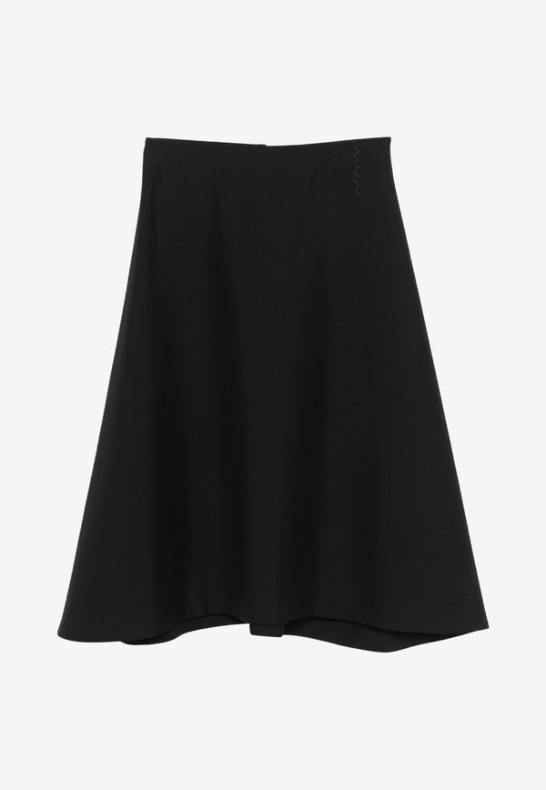 Marni Virgin-Wool High-Waist Midi Skirt Black GOMA0678SUTW839_00N99