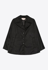 Marni Twill Single-Breasted Cape Coat  Black CPMA0251SWUTN923_00N99