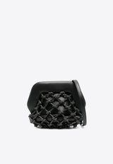 Themoirè Gea Knots Strass Clutch Bag Black TMFW24GXSX_1