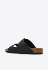 Birkenstock Arizona Bold Two-Strap Leather Slides Black 1022604 0-BLACK