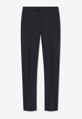 Versace Wool-Blend Tailored Pants Black 1013926 1A09805-1B000