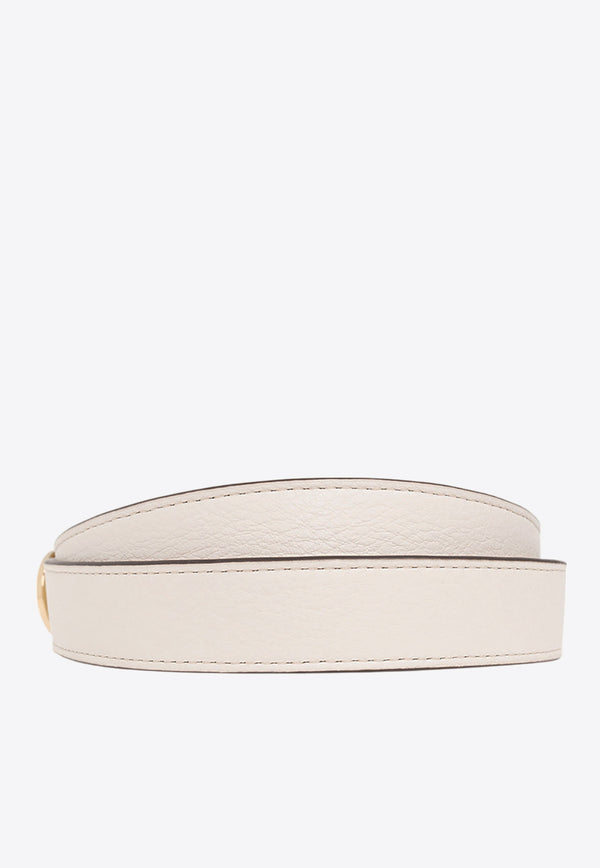 Tory Burch Miller Reversible Leather Belt White 138935 0-139