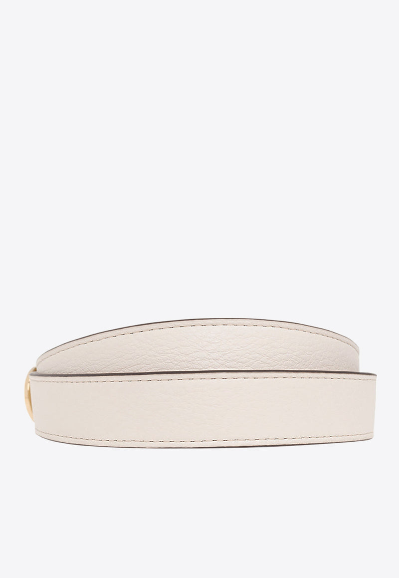 Tory Burch Miller Reversible Leather Belt White 138935 0-139