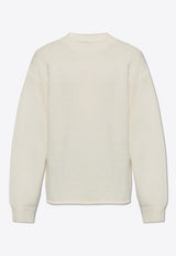 Jacquemus Jacquard Logo Wool-Blend Sweater Cream 245KN295 2329-130