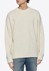 Jacquemus Jacquard Logo Wool-Blend Sweater Cream 245KN295 2329-130