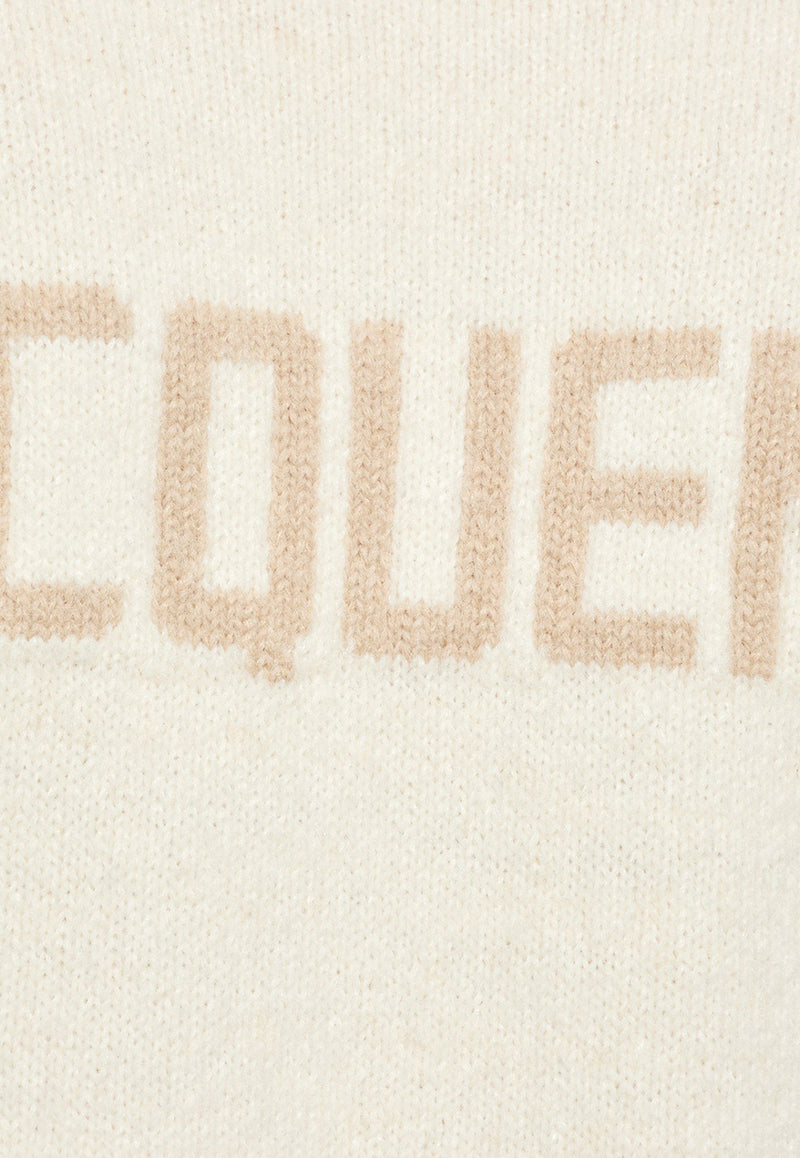 Jacquemus Jacquard Logo Wool-Blend Sweater Cream 245KN295 2329-130