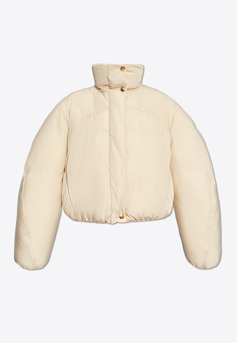 Jacquemus Caraco Puffer Cropped Jacket Cream 241CO049 1320-110