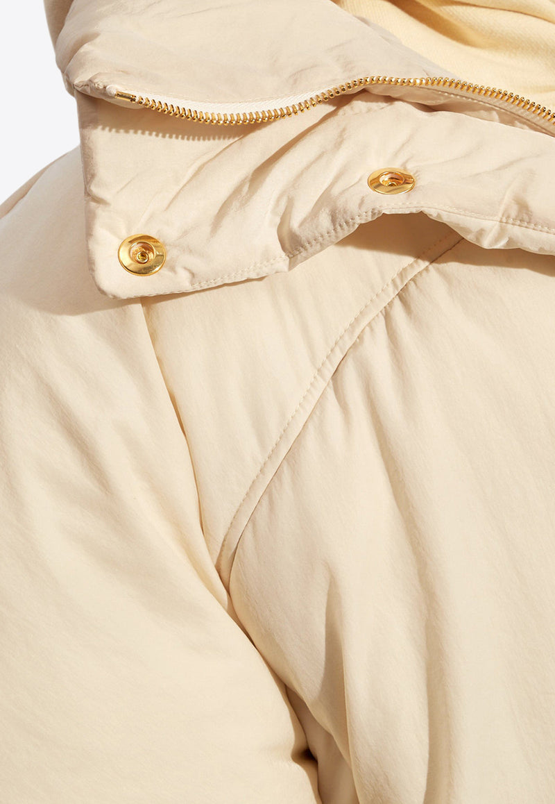 Jacquemus Caraco Puffer Cropped Jacket Cream 241CO049 1320-110