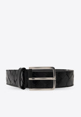 Bottega Veneta Intrecciato Leather Belt Black 609182 V3IM1-8803