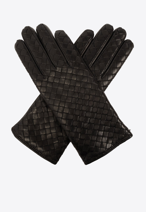 Bottega Veneta Intrecciato Leather Gloves Fondant 730849 V0171-2113