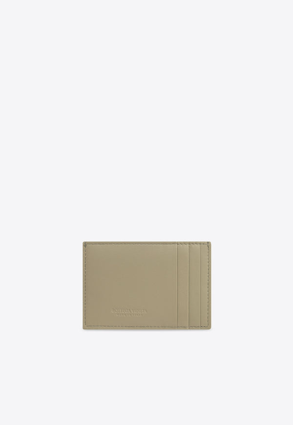 Bottega Veneta Cassette Intrecciato Leather Cardholder Travertine 742693 VCQC4-2916