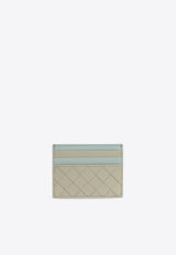 Bottega Veneta Bi-Color Intrecciato Leather Cardholder Travertine 742325 VCPPE-2904