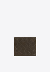 Bottega Veneta Intrecciato Leather Bi-Fold Wallet Kaki 743211 VCPQ6-3392