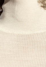 Bottega Veneta Wool Turtleneck Sweater Cream 751881 V32A0-9071