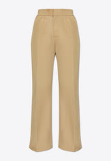 Bottega Veneta Wide-Leg Tailored Pants Beige 761316 V4D70-9233