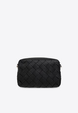 Bottega Veneta Intrecciato Leather Camera Bag Black 755925 V4G31-8803