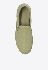 Bottega Veneta Sawyer Intrecciato Leather Slip-On Sneakers Travertine 780530 V3HB0-3025