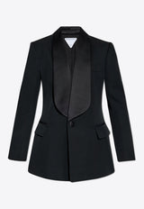 Bottega Veneta Single-Breasted Wool Blazer Black 792891 V4C20-1000