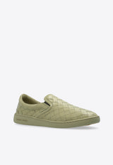 Bottega Veneta Sawyer Intrecciato Leather Slip-On Sneakers Travertine 775320 V3HB0-3025