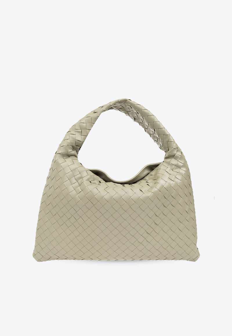 Bottega Veneta Small Hop Intrecciato Leather Shoulder Bag Travertine 796262 V3IV1-2929