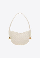 Bottega Veneta Baby Solstice Intrecciato Leather Shoulder Bag Sea Salt 796378 VCPP1-9195