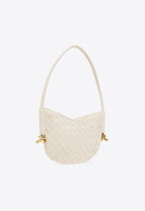 Bottega Veneta Baby Solstice Intrecciato Leather Shoulder Bag Sea Salt 796378 VCPP1-9195