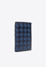 Bottega Veneta Medium Intrecciato Leather Bi-Fold Wallet Abyss 800224 V48V4-4164