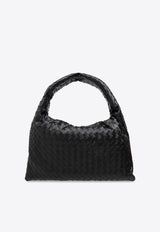 Bottega Veneta Small Hop Intrecciato Leather Shoulder Bag Black 796262 V3IV1-1019