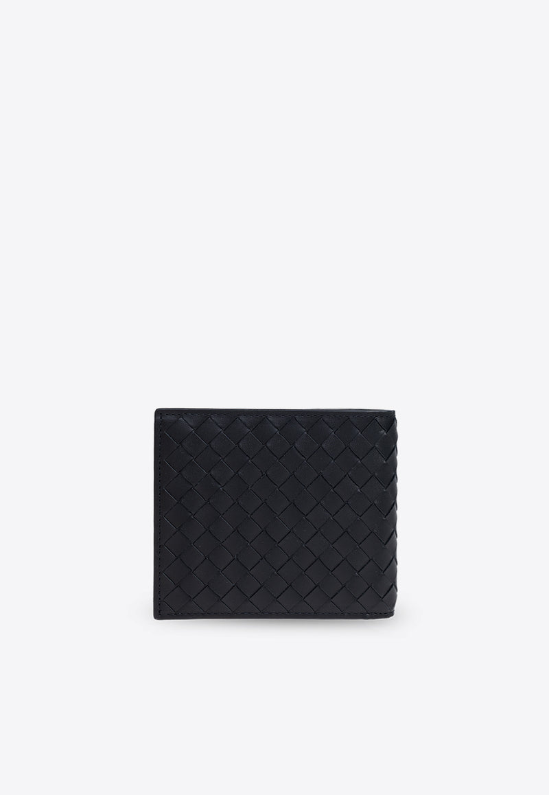 Bottega Veneta Piccolo Intrecciato Bi-Fold Wallet Black 796966 V4LQ2-8803