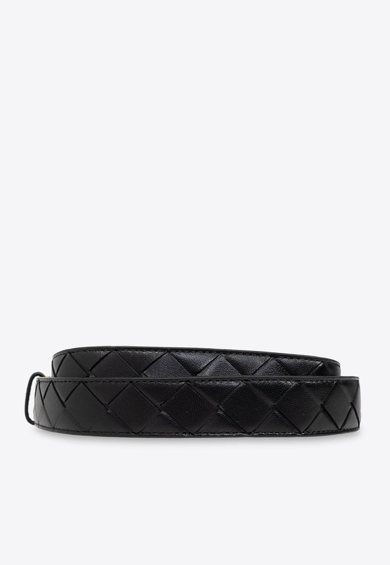 Bottega Veneta Watch Intrecciato Leather Belt Black 799048 VCPP5-1019