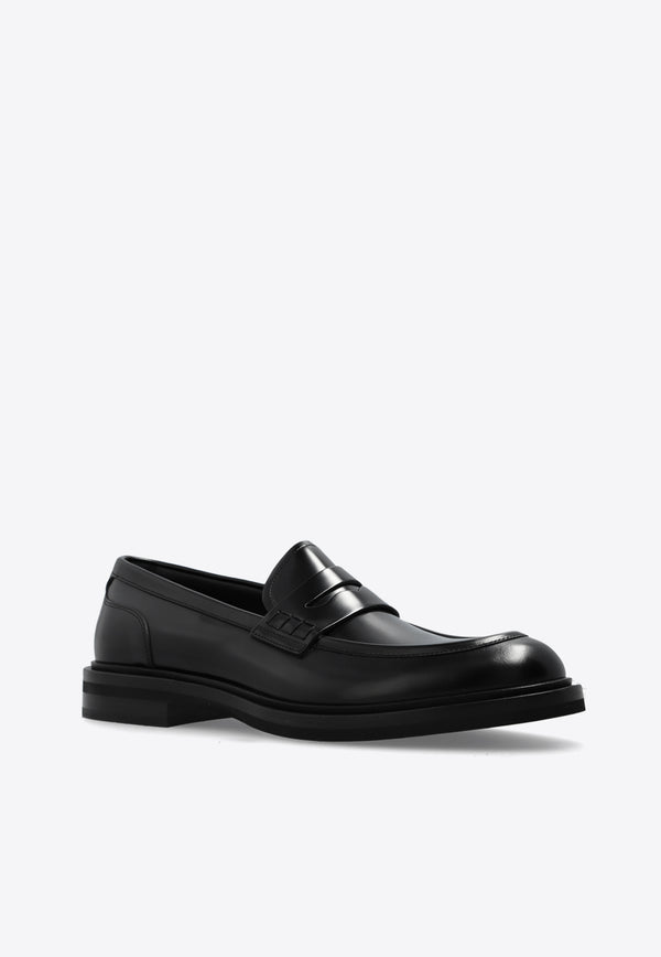 Dolce 
Gabbana Altavilla Brushed Leather Loafers Black A30267 A1203-80999