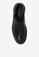 Dolce 
Gabbana Day Classic Brushed Leather Monk Strap Shoes Black A10828 A1203-80999