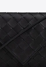 Bottega Veneta Solstice Intrecciato Leather Crossbody Bag Black 805975 V4R42-1019