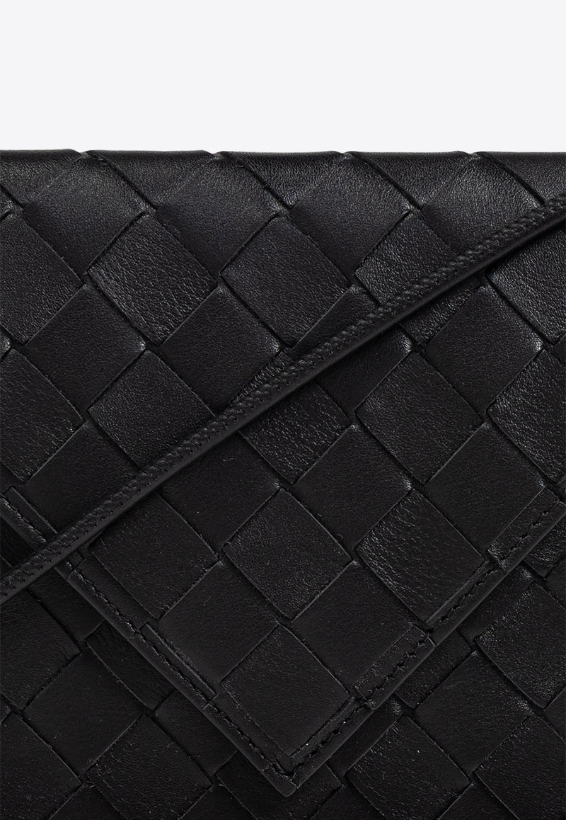 Bottega Veneta Solstice Intrecciato Leather Crossbody Bag Black 805975 V4R42-1019