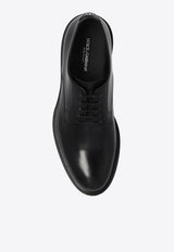 Dolce 
Gabbana Altavilla Brushed Leather Derby Shoes Black A10840 A1203-80999