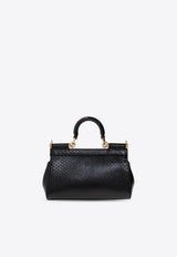 Dolce 
Gabbana Small Sicily Python-Skin Top Handle Bag Black BB7116 A2111-80999