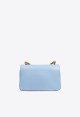 Dolce 
Gabbana Devotion Leather Shoulder Bag Blue BB7475 AF984-80789