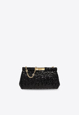 Dolce 
Gabbana Medium Marlene Sequined Shoulder Bag Black BB7620 AR440-80999