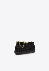 Dolce 
Gabbana Medium Marlene Sequined Shoulder Bag Black BB7620 AR440-80999