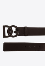 Dolce 
Gabbana DG Logo Leather Belt Brown BC4675 AT489-80076