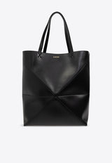 Loewe XL Puzzle Fold Leather Tote Bag Black B933Q18X01 0-BLACK