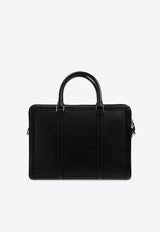 Dolce 
Gabbana Logo Plaque Calf Leather Briefcase Black BM2321 AV956-80999