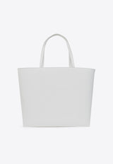 Dolce 
Gabbana Medium DG Logo Leather Tote Bag White BB7338 AW576-80002