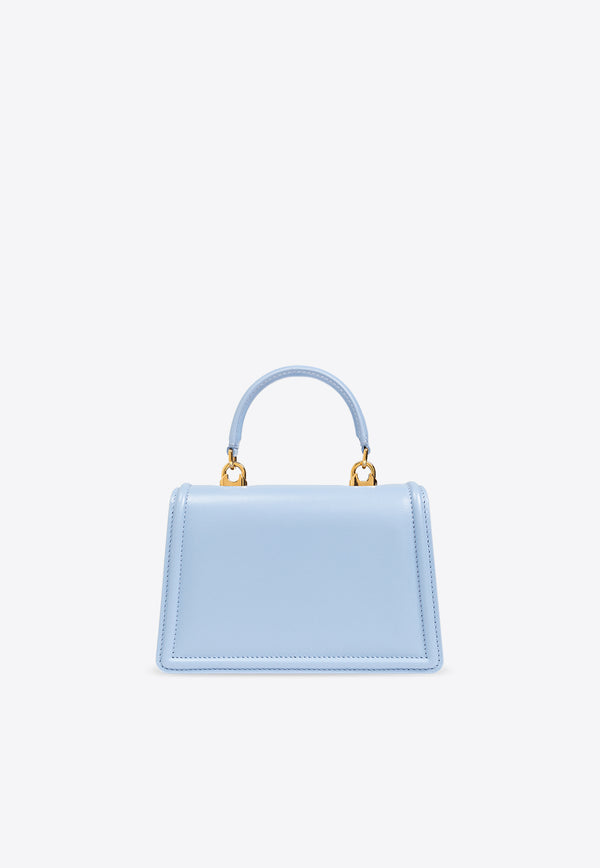 Dolce 
Gabbana Small Devotion Leather Top Handle Bag Light Blue BB6711 AV893-80789