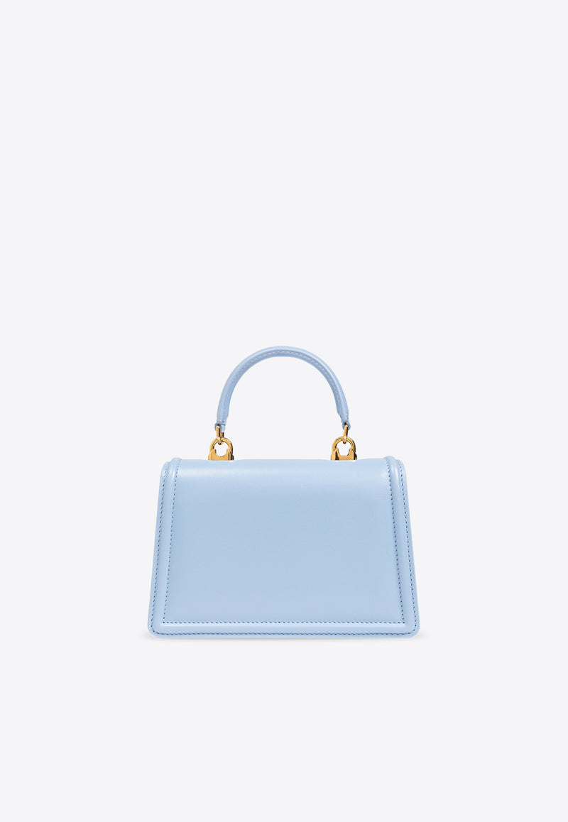 Dolce 
Gabbana Small Devotion Leather Top Handle Bag Light Blue BB6711 AV893-80789