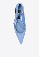 Dolce 
Gabbana Mun Polished Leather Ballet Flats Light Blue CB0217 A1037-80789