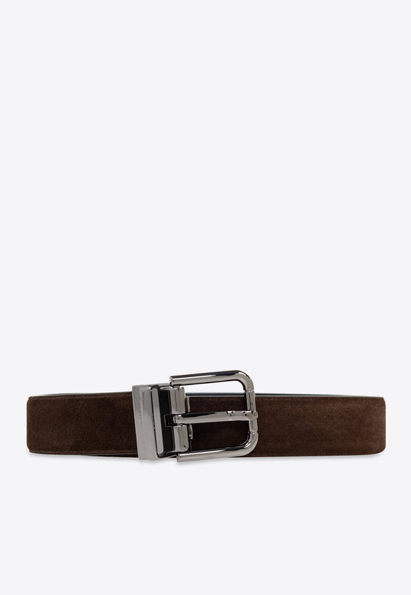 Dolce 
Gabbana Rolled Buckle Suede Belt Brown BC4337 AT441-80081